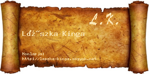 Lászka Kinga névjegykártya